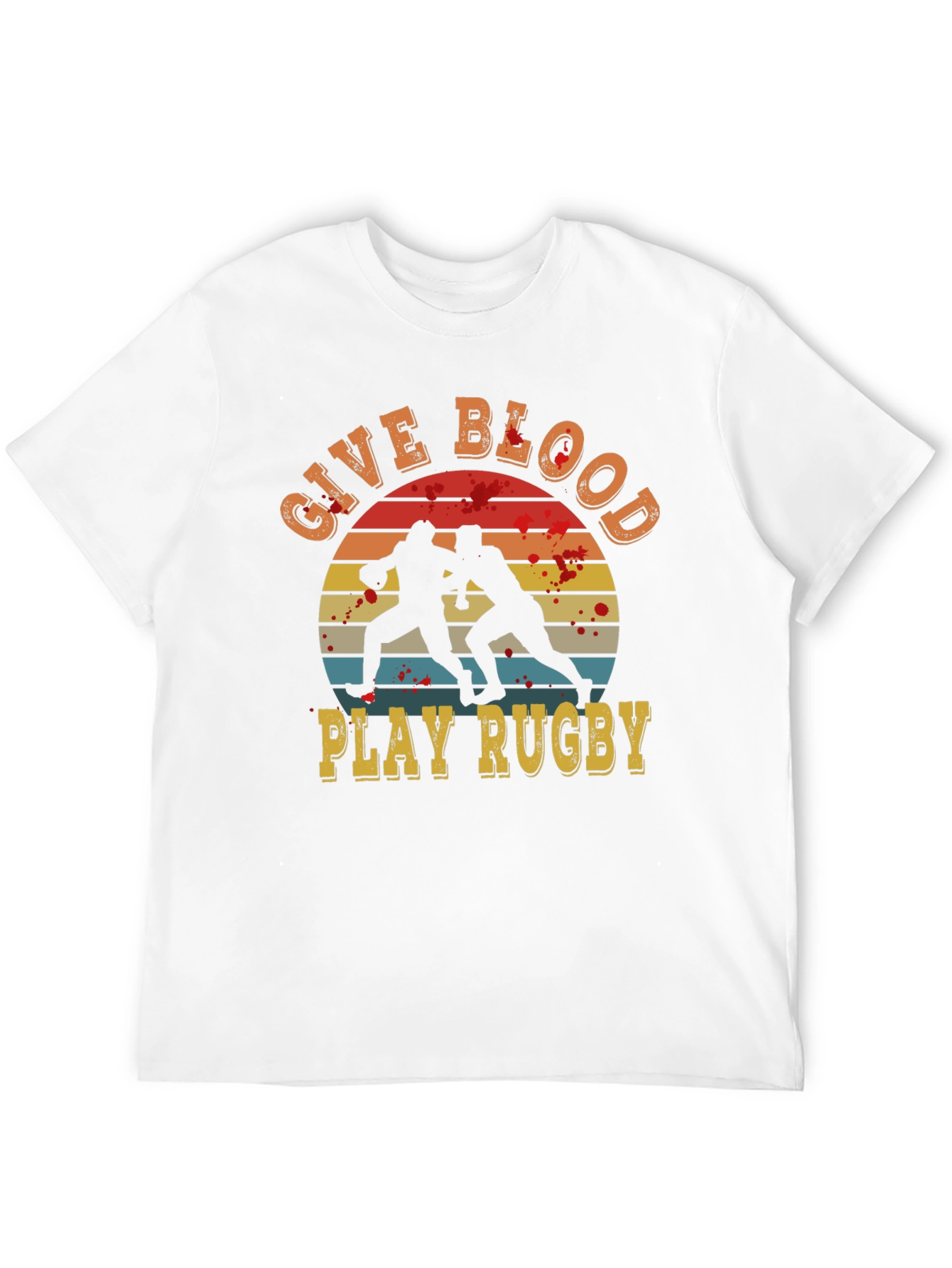 Give Blood Play Rugby Graphic Tee
