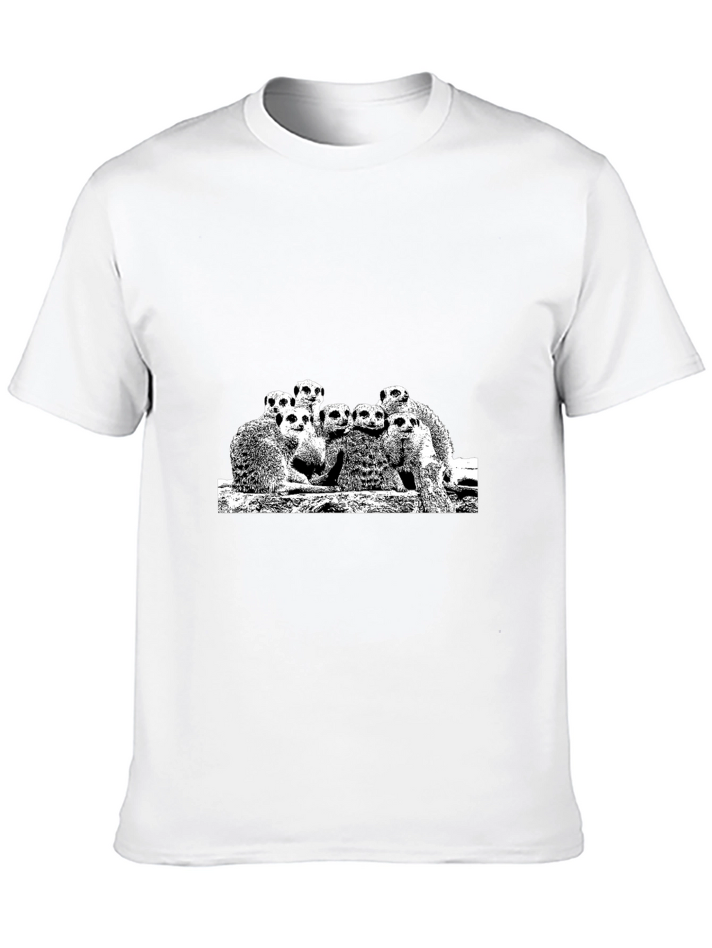 Meerkat Family Graphic Black Tee