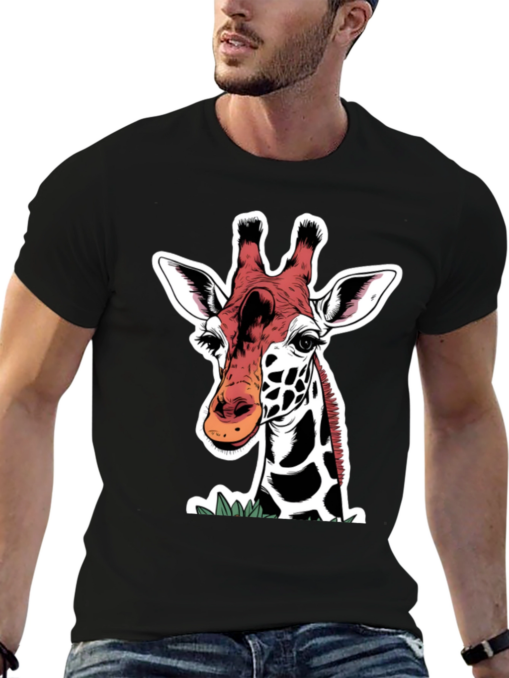 Giraffe Graphic Tee - Animal Lover Shirt