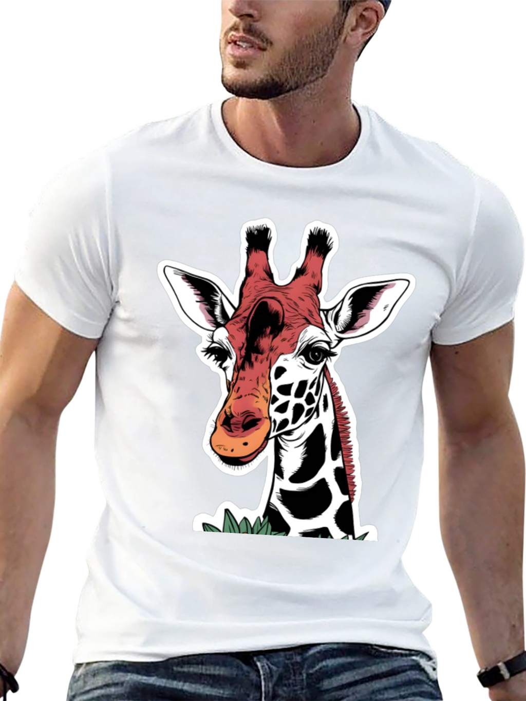Giraffe Graphic Tee - Animal Lover Shirt