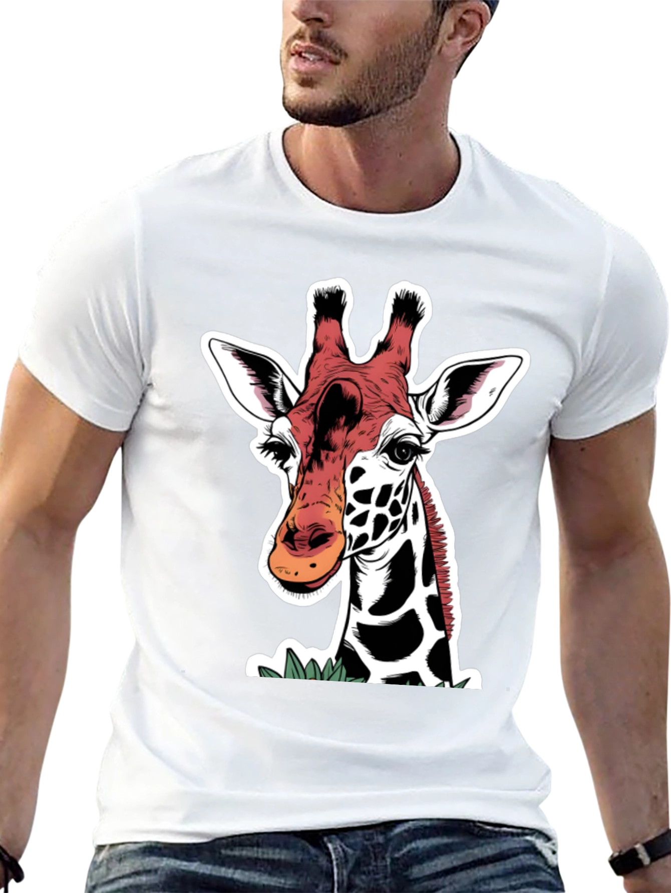 Giraffe Graphic Tee - Animal Lover Shirt