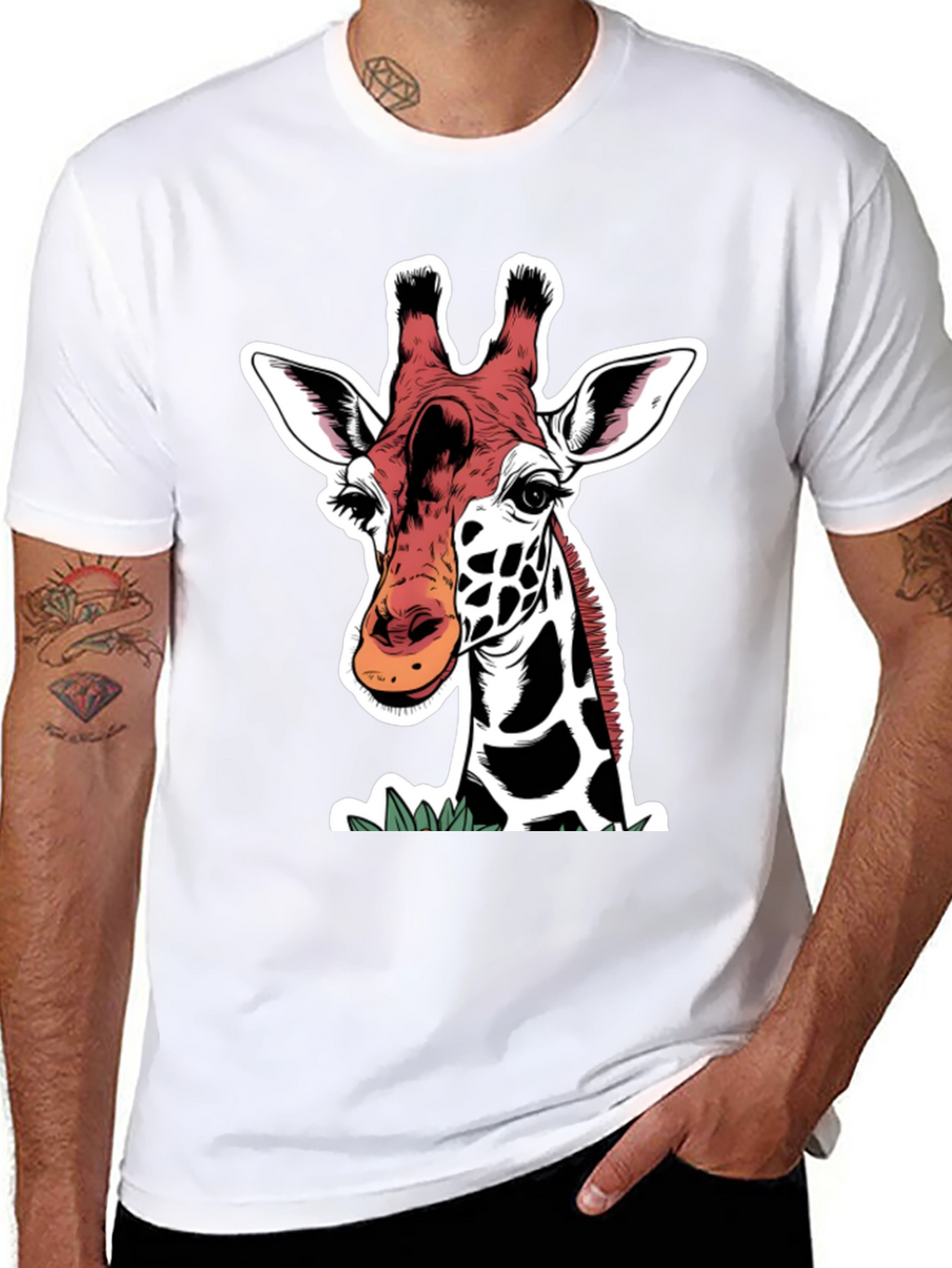 Giraffe Graphic Tee - Animal Lover Shirt