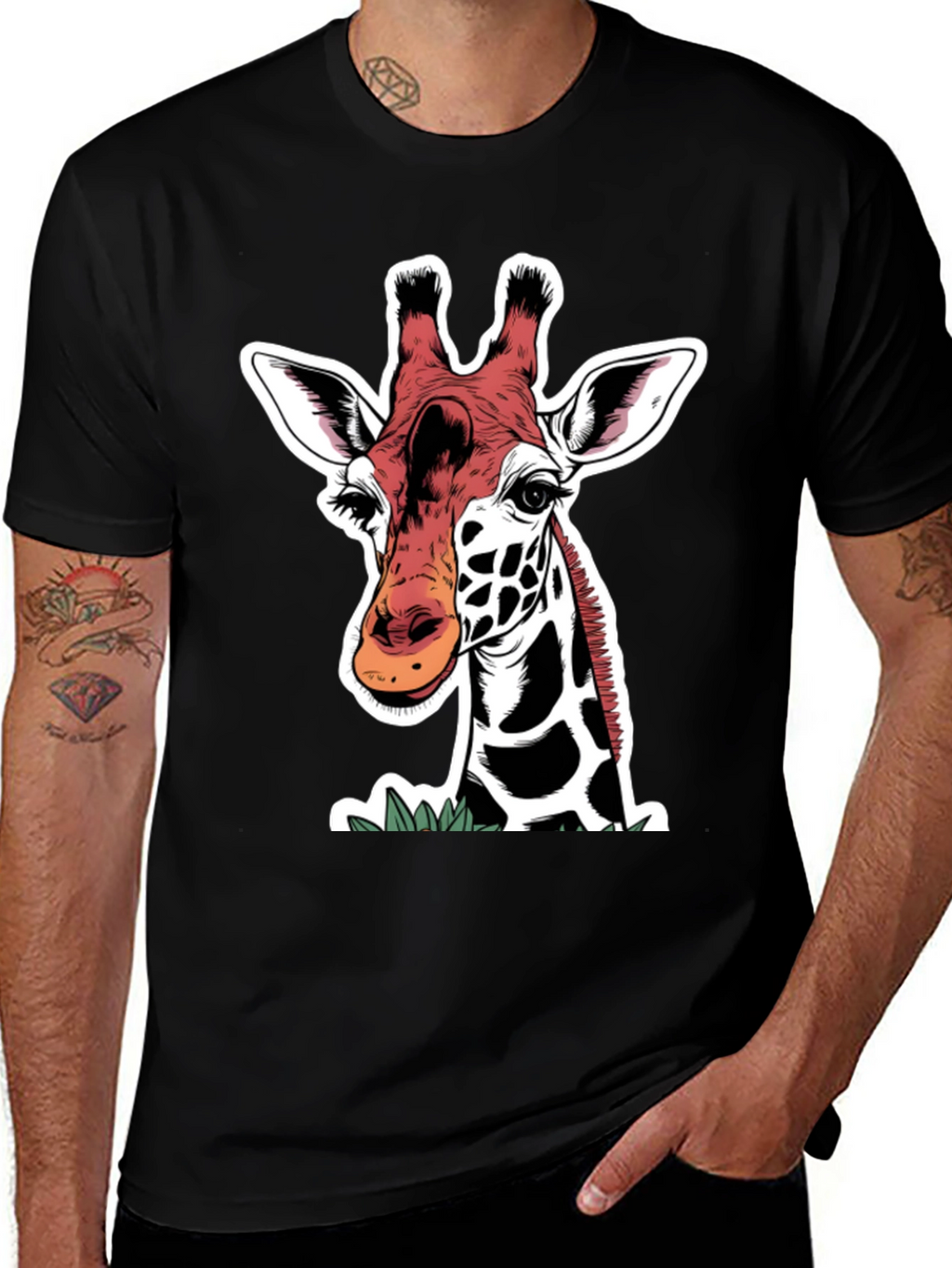 Giraffe Graphic Tee - Animal Lover Shirt