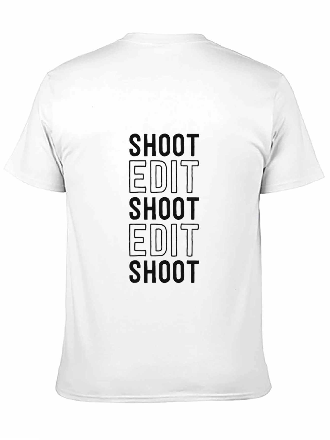 Shoot Edit Repeat Black T-Shirt