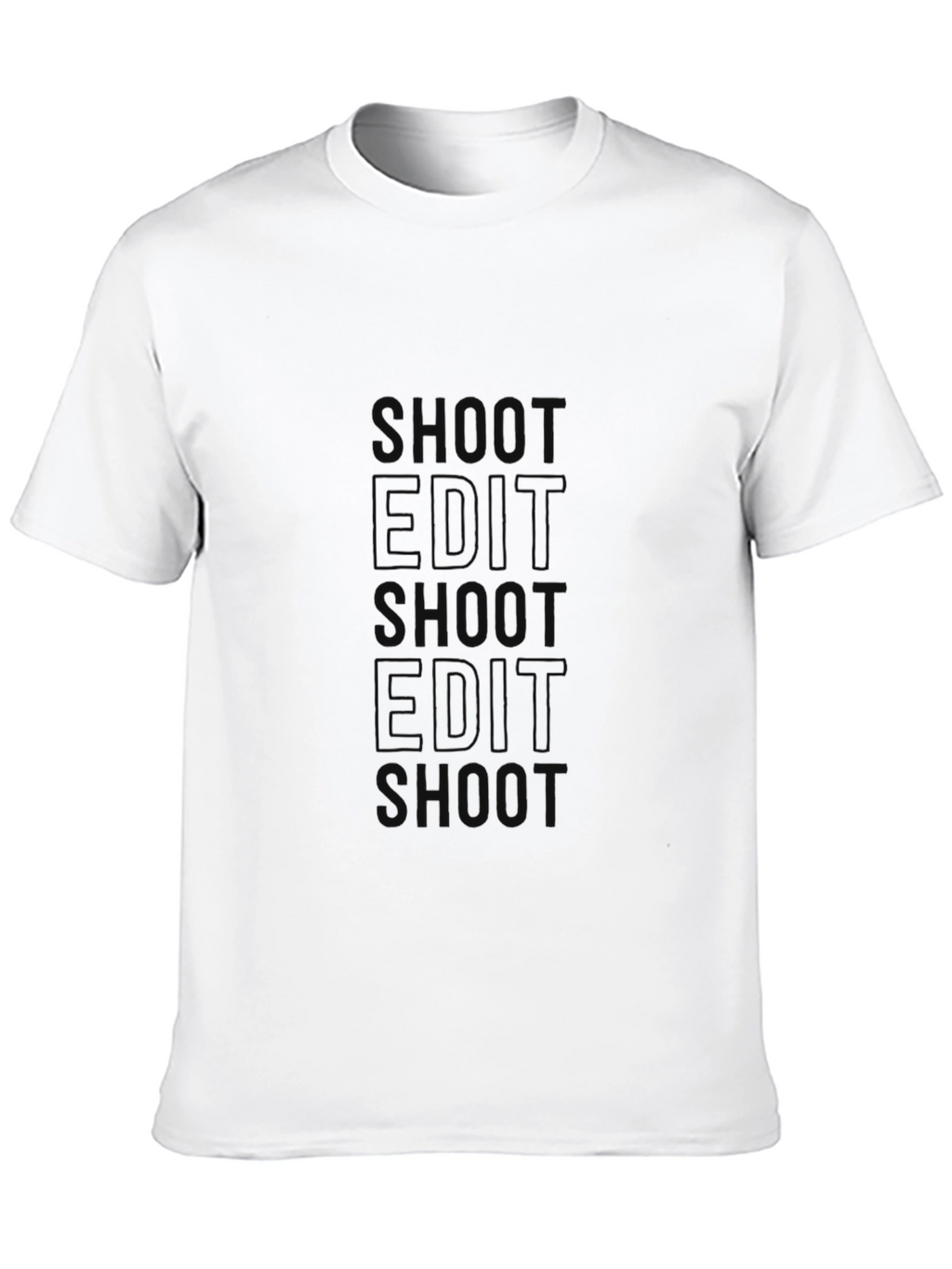 Shoot Edit Repeat Black T-Shirt