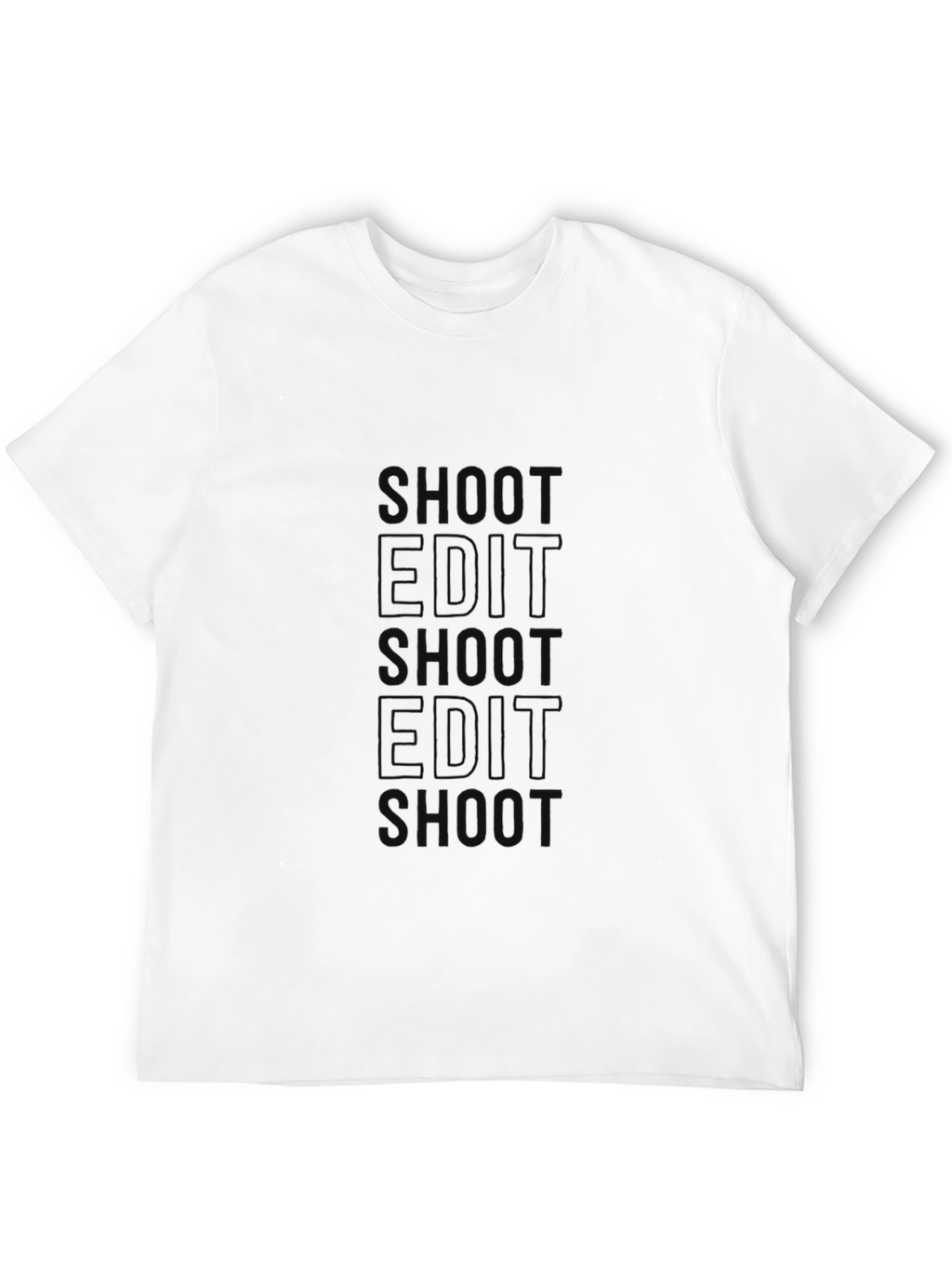 Shoot Edit Repeat Black T-Shirt