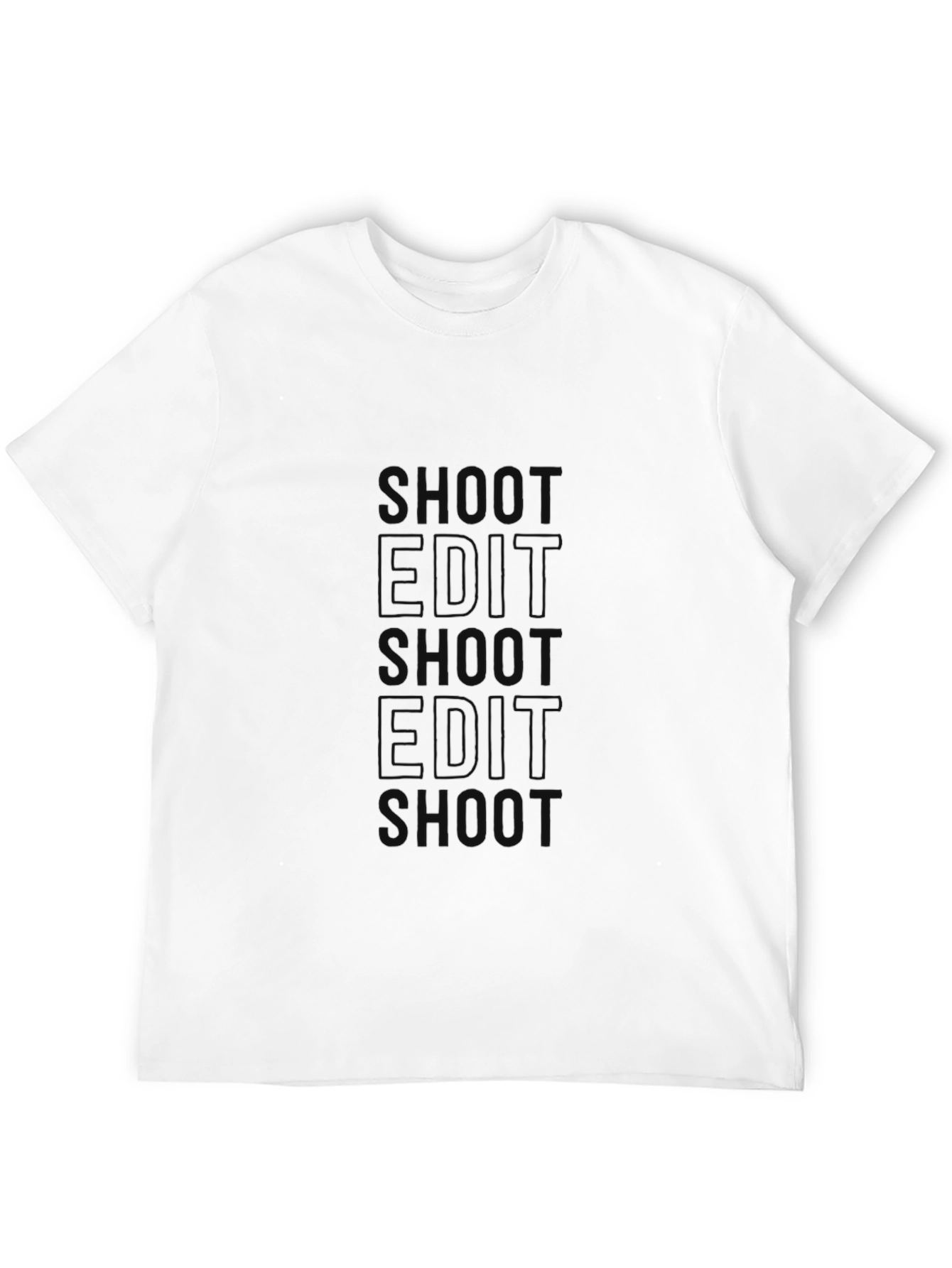 Shoot Edit Repeat Black T-Shirt