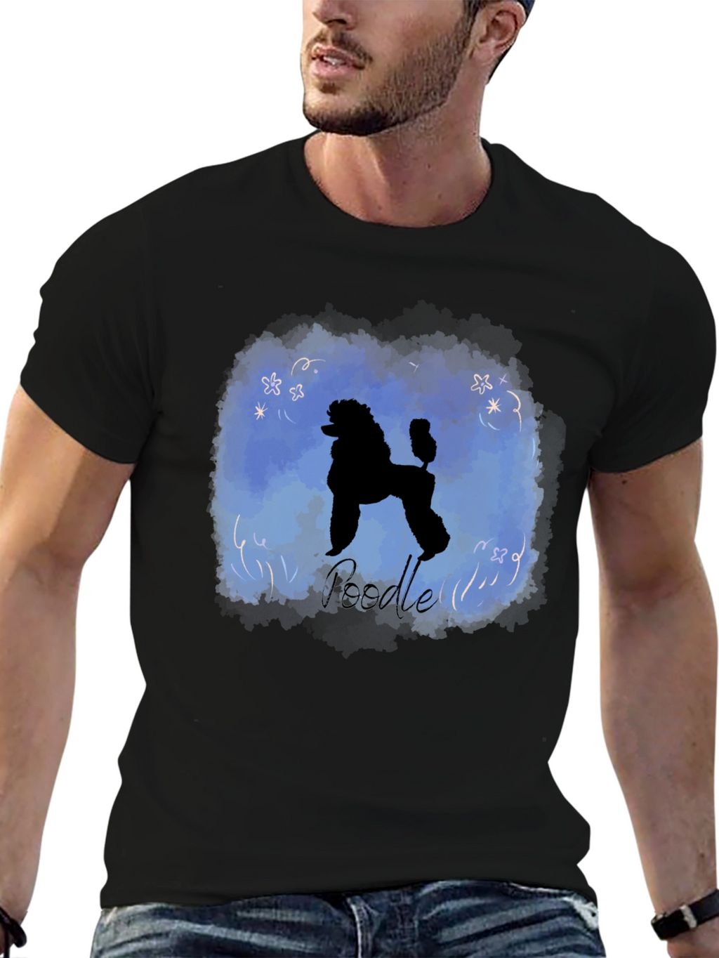 Poodle Silhouette Graphic T-Shirt