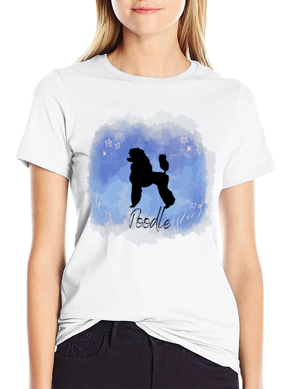 Poodle Silhouette Graphic T-Shirt