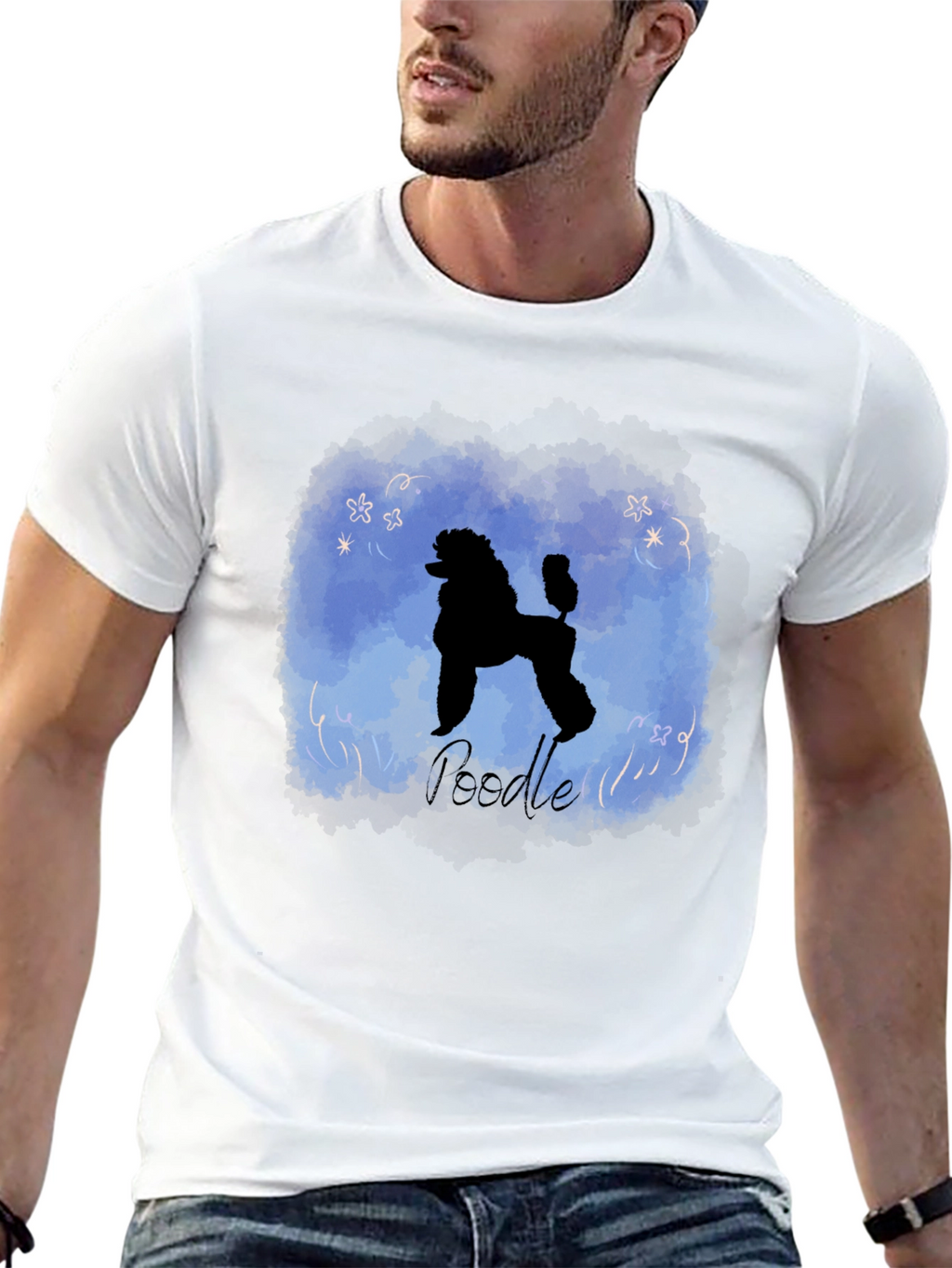 Poodle Silhouette Graphic T-Shirt
