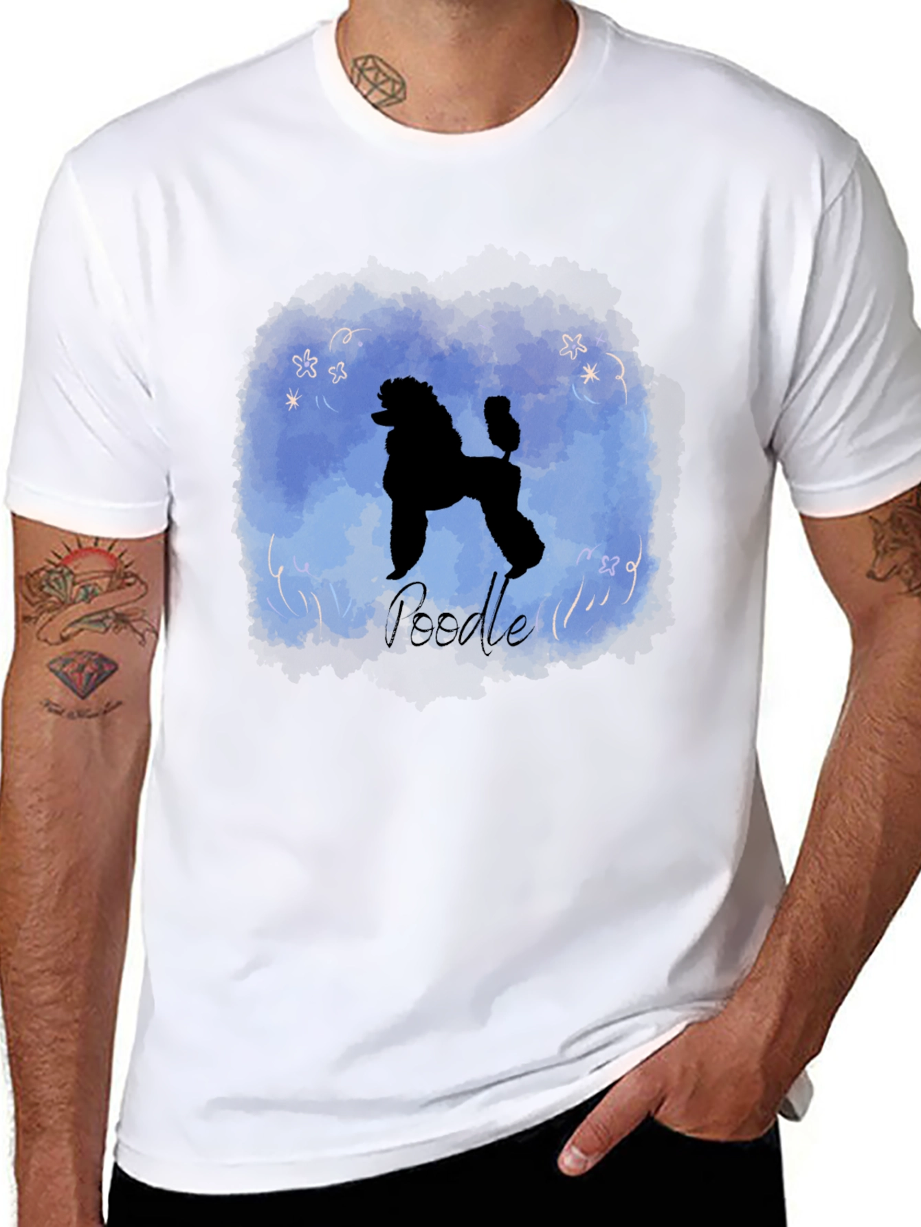 Poodle Silhouette Graphic T-Shirt