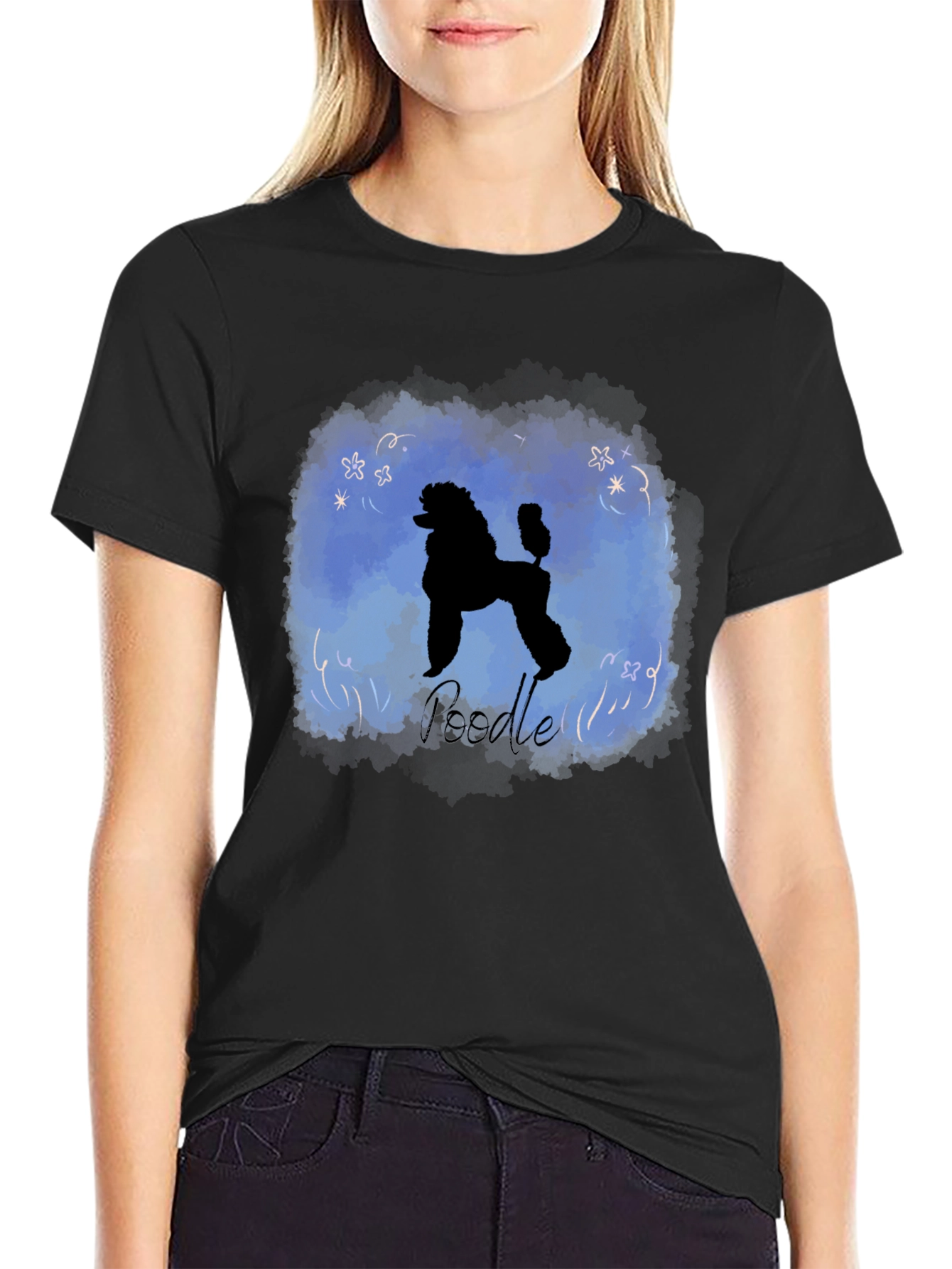 Poodle Silhouette Graphic T-Shirt