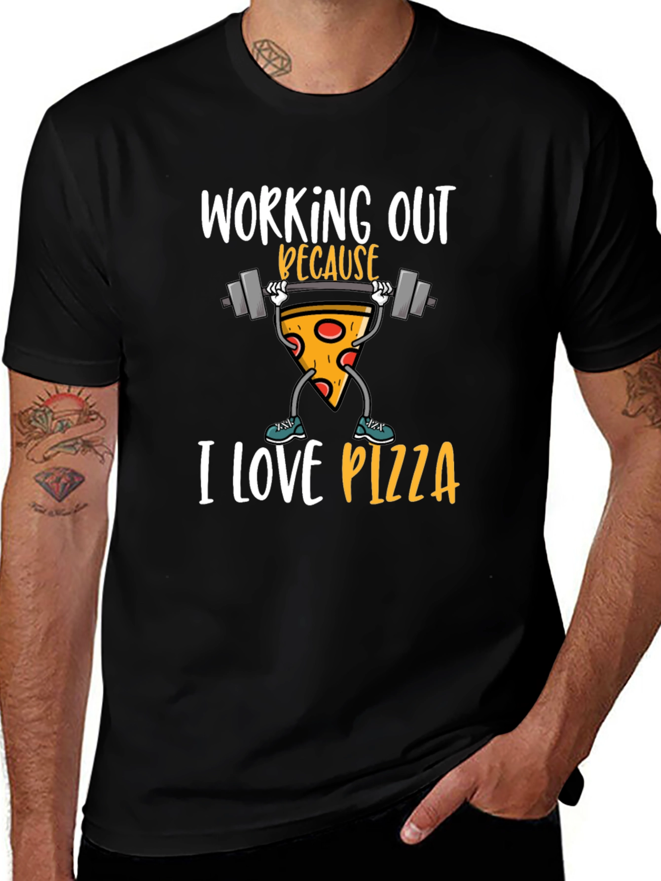 Funny Pizza Workout Graphic Tee