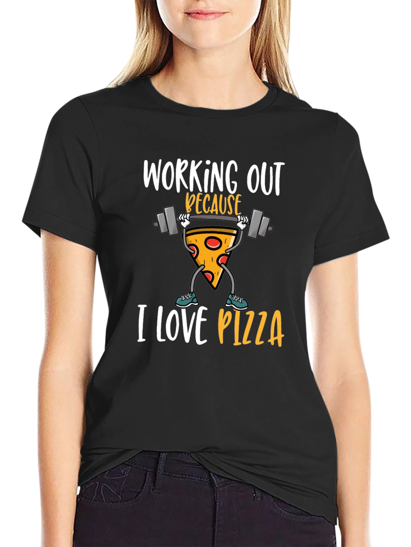 Funny Pizza Workout Graphic Tee