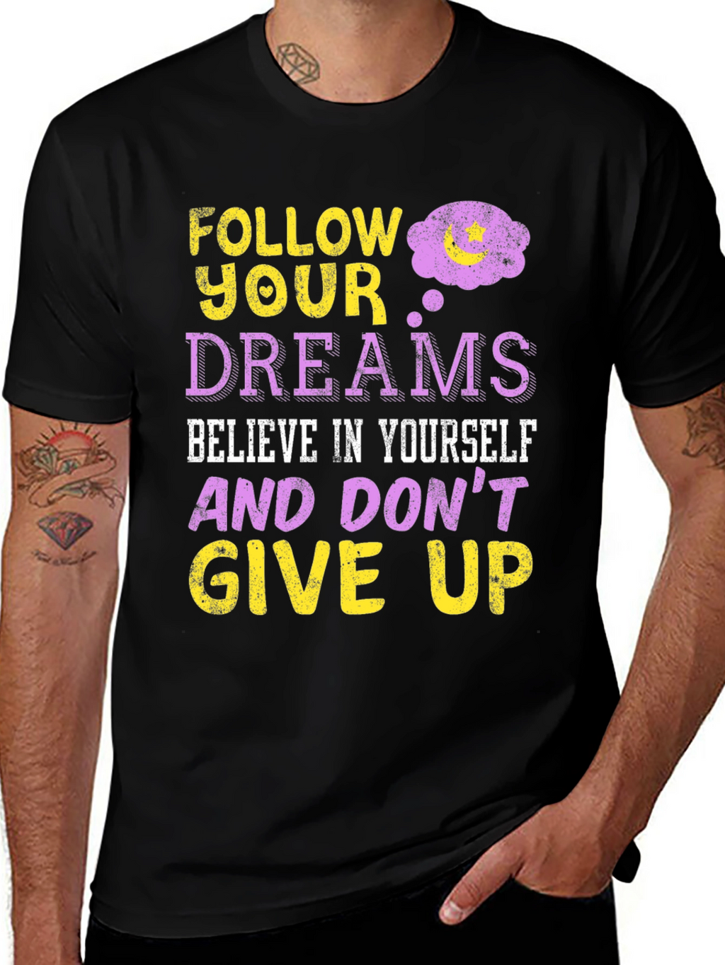 Follow Your Dreams Graphic Print T-Shirt