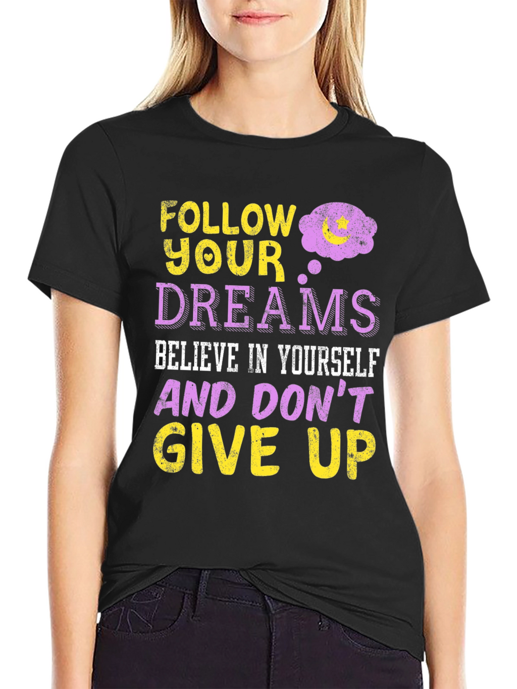 Follow Your Dreams Graphic Print T-Shirt