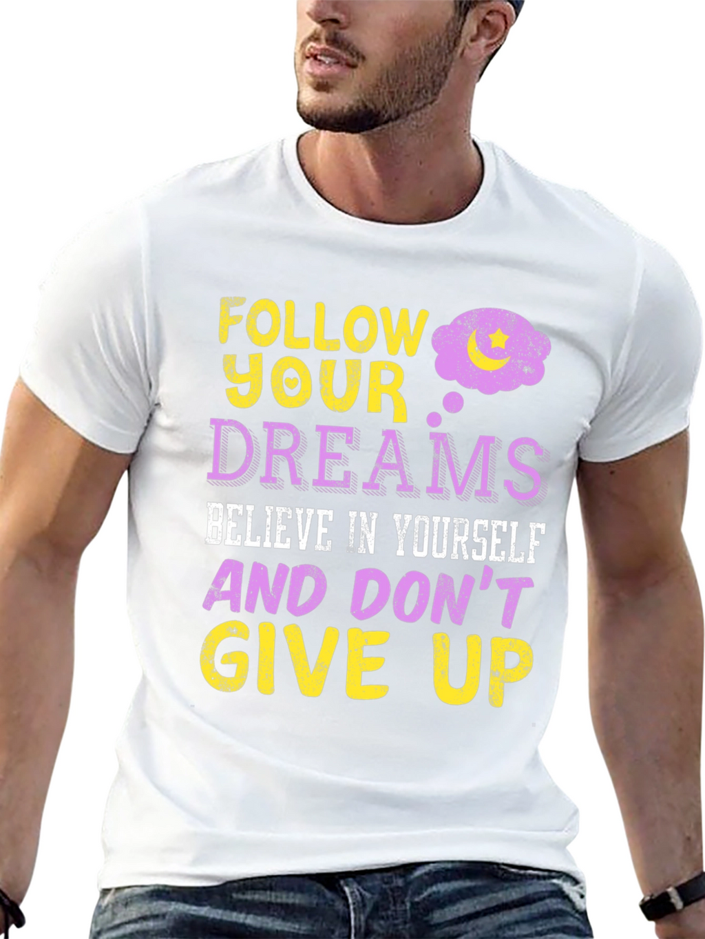 Follow Your Dreams Graphic Print T-Shirt
