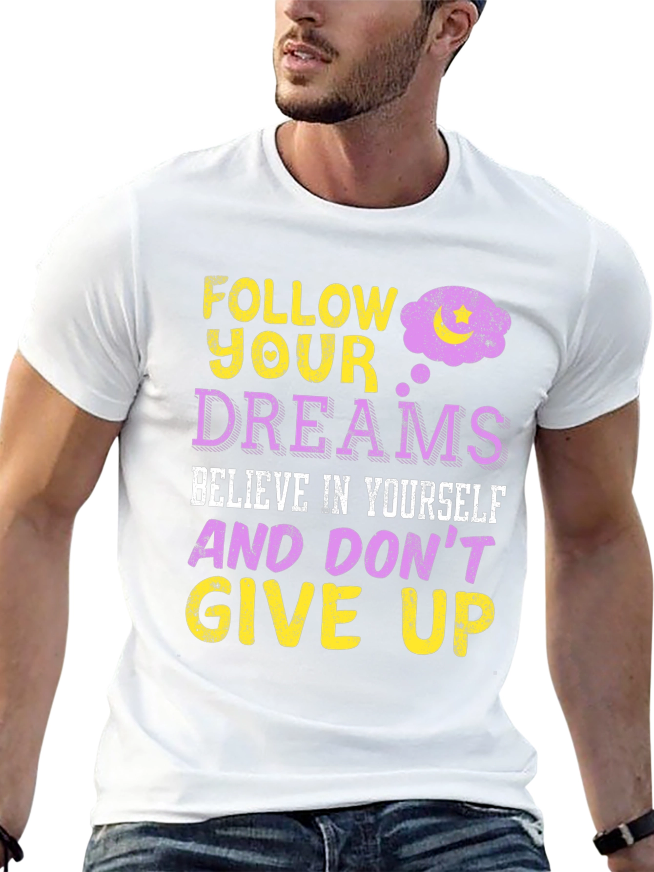 Follow Your Dreams Graphic Print T-Shirt