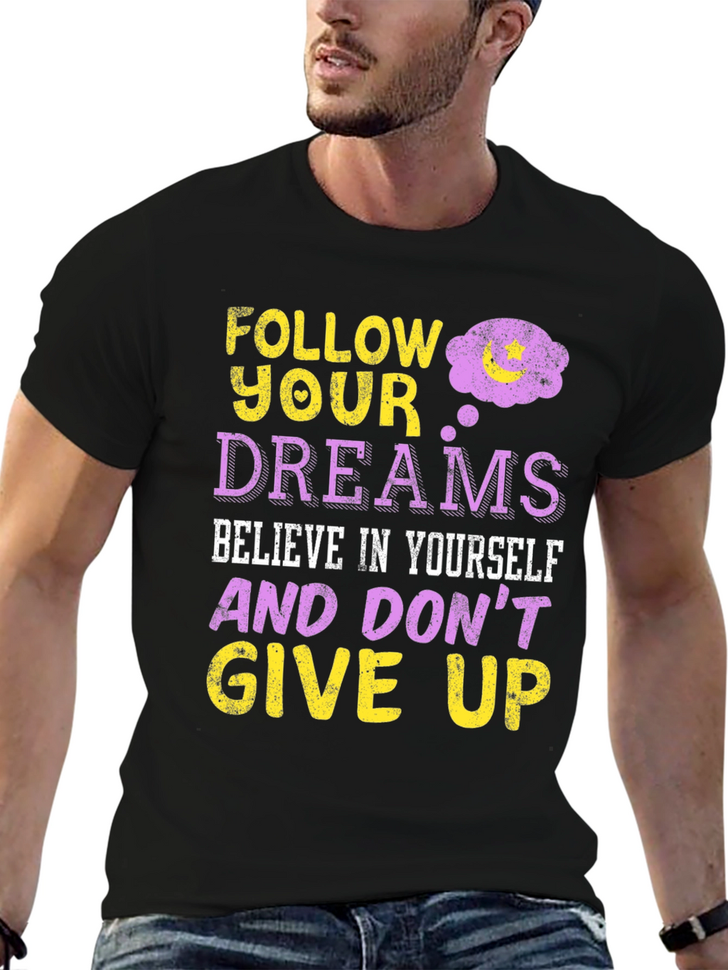 Follow Your Dreams Graphic Print T-Shirt