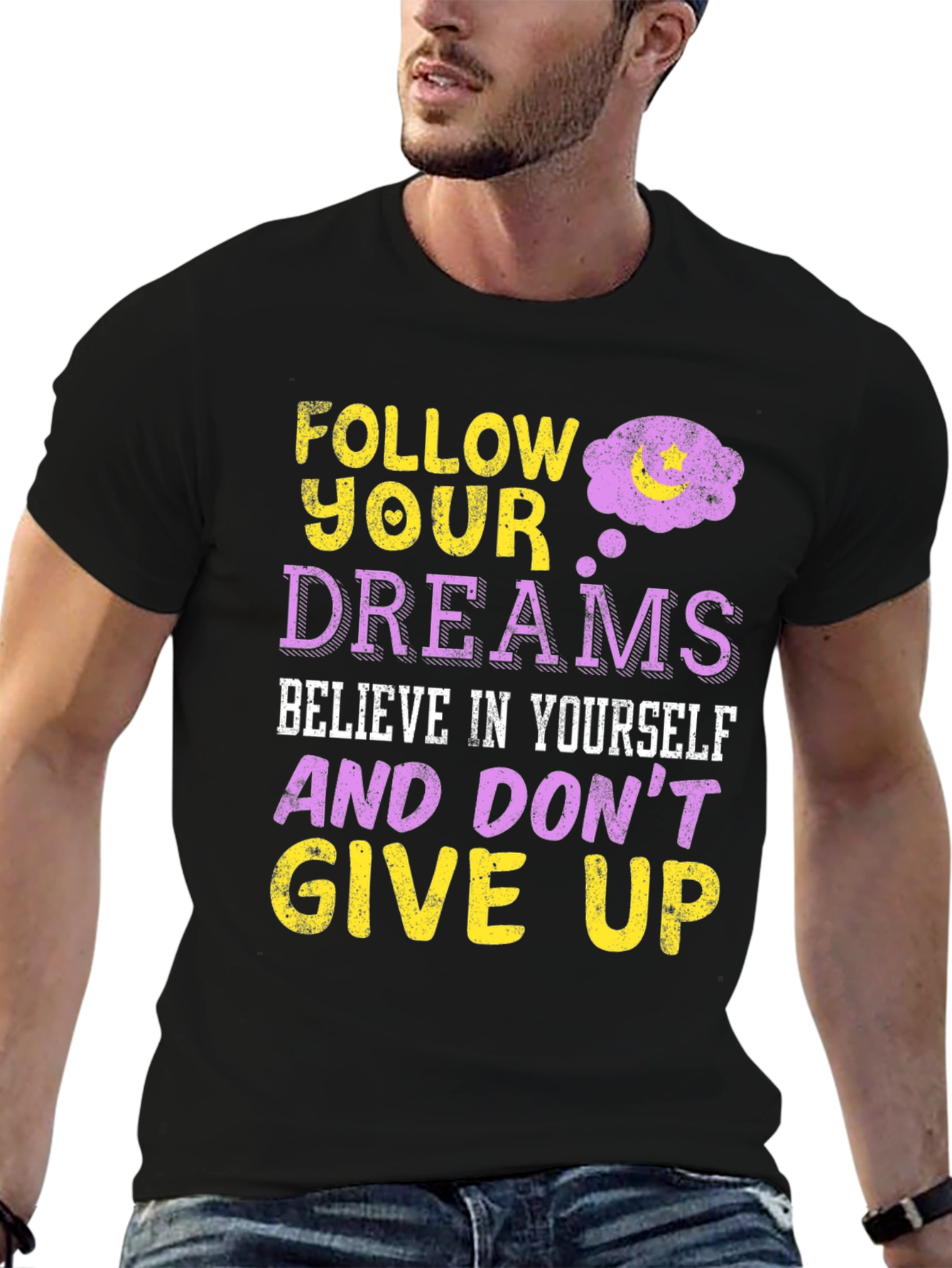 Follow Your Dreams Graphic Print T-Shirt