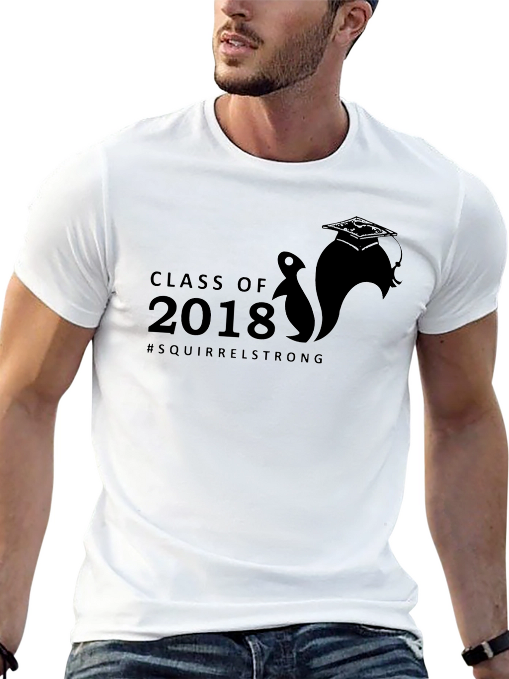 Class of 2018 Squirrel Strong Black T-Shirt