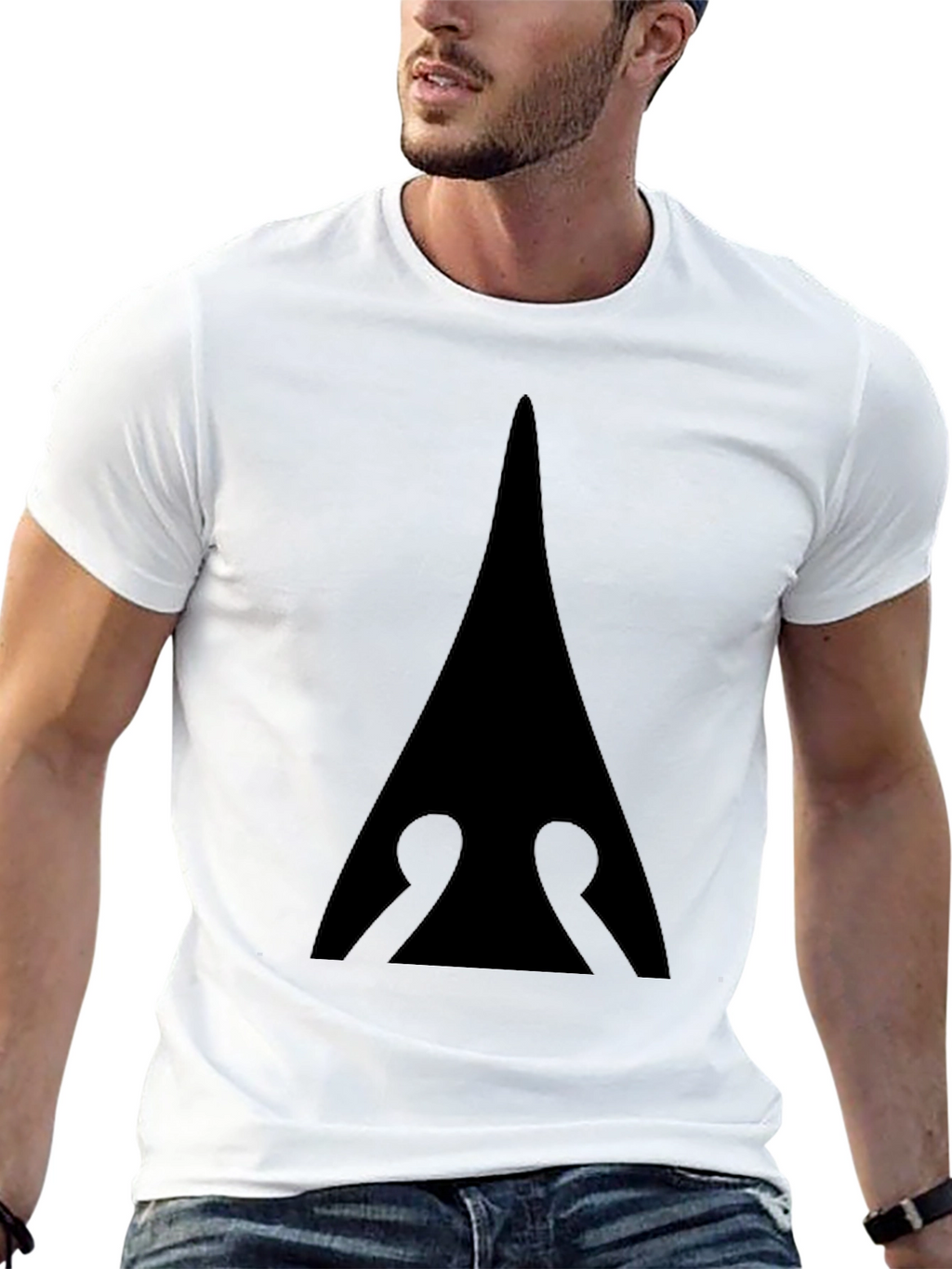 Modern Graphic Tee - Minimalist Arrow Design