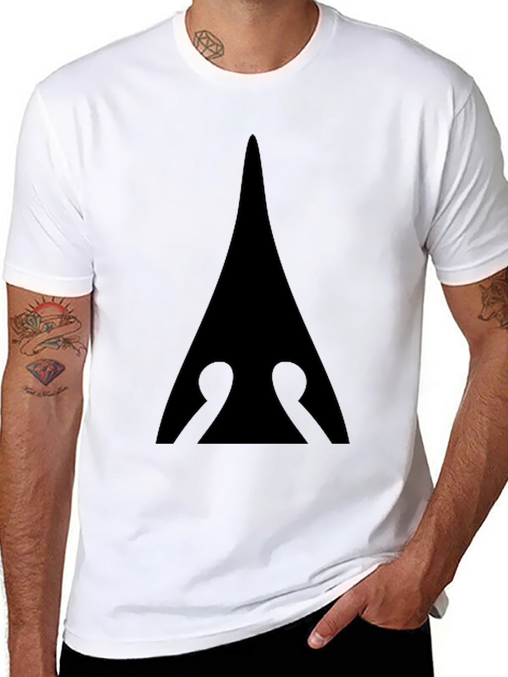 Modern Graphic Tee - Minimalist Arrow Design