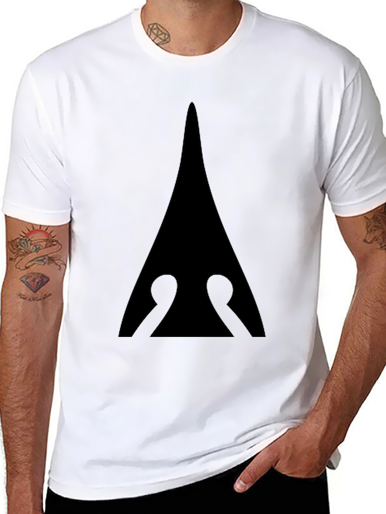 Modern Graphic Tee - Minimalist Arrow Design