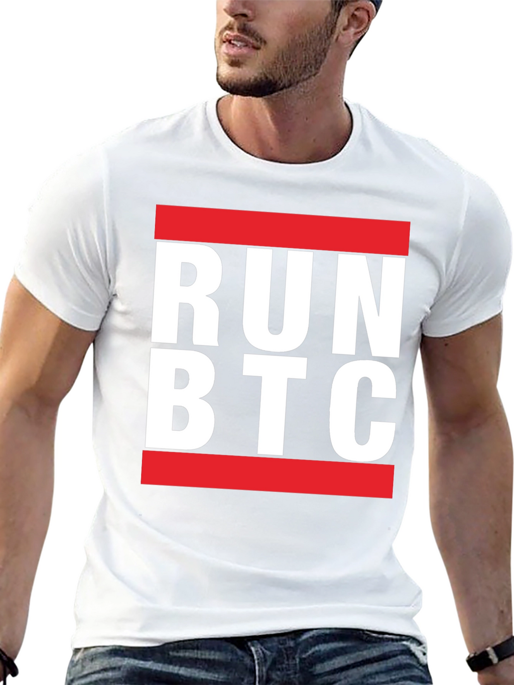 Run BTC T-Shirt - Bitcoin Crypto Tee