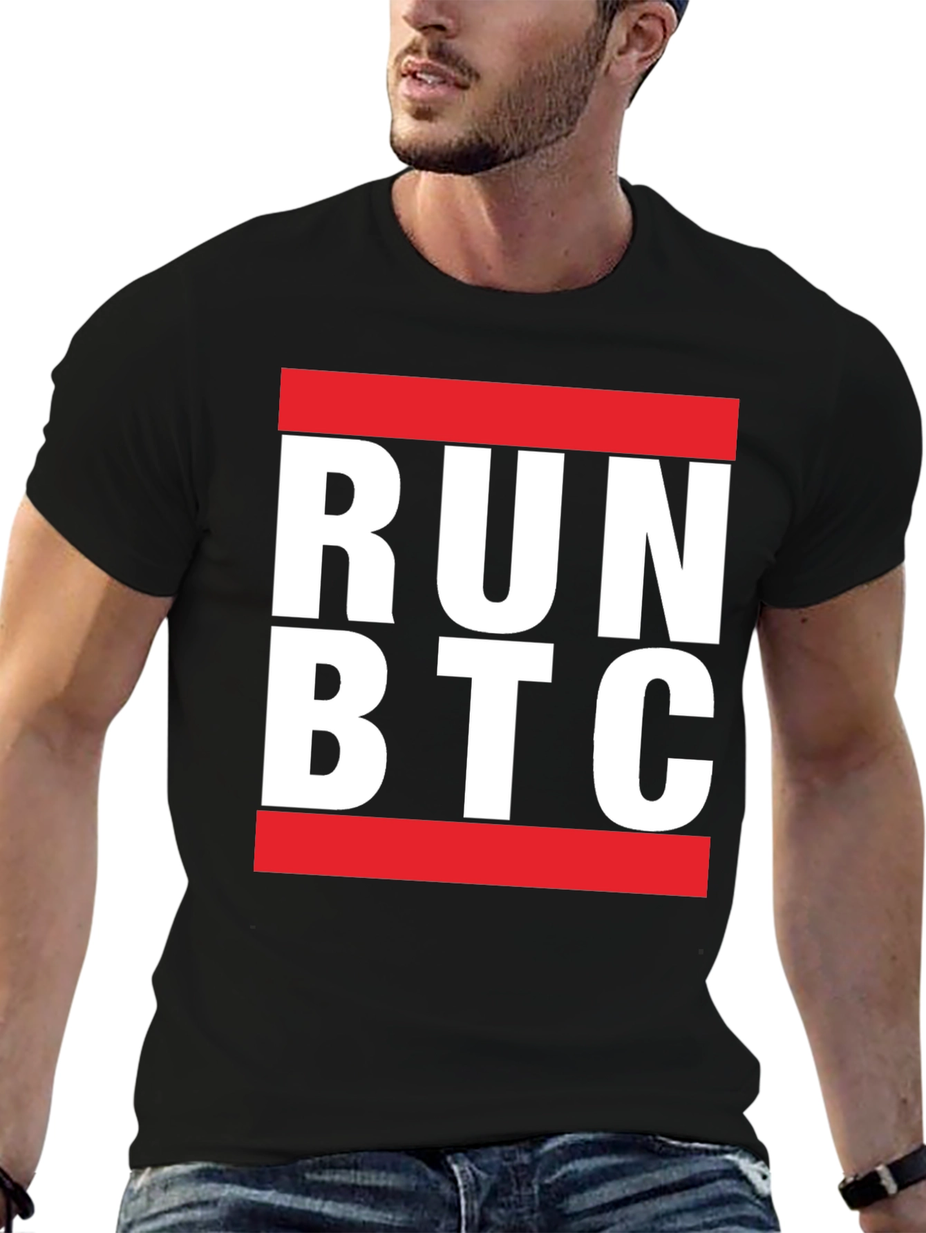 Run BTC T-Shirt - Bitcoin Crypto Tee