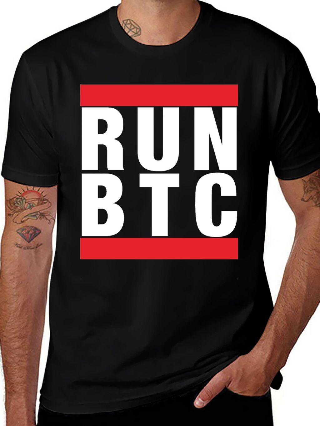 Run BTC T-Shirt - Bitcoin Crypto Tee