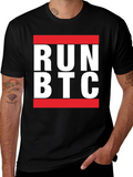 Run BTC T-Shirt - Bitcoin Crypto Tee