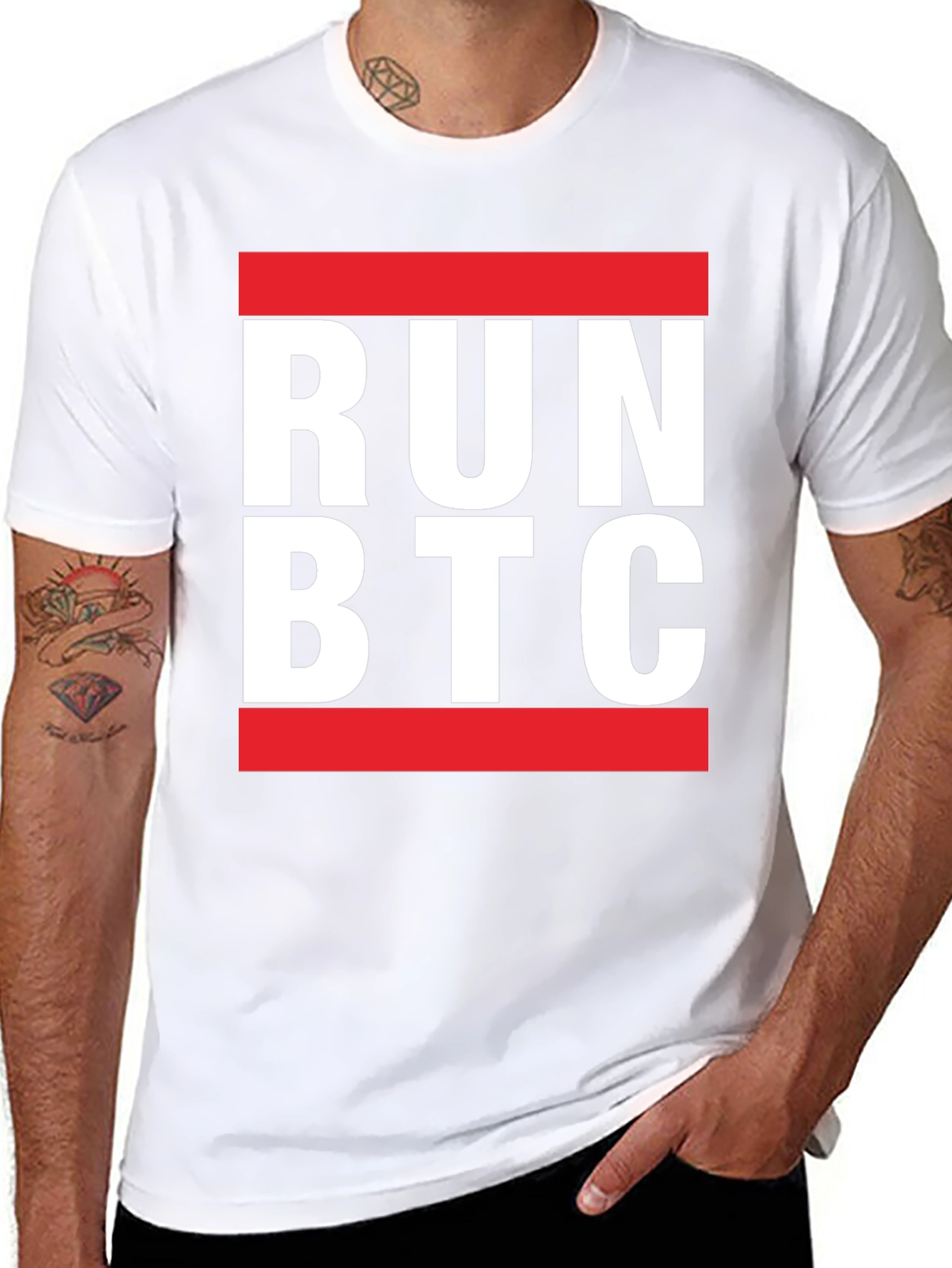 Run BTC T-Shirt - Bitcoin Crypto Tee
