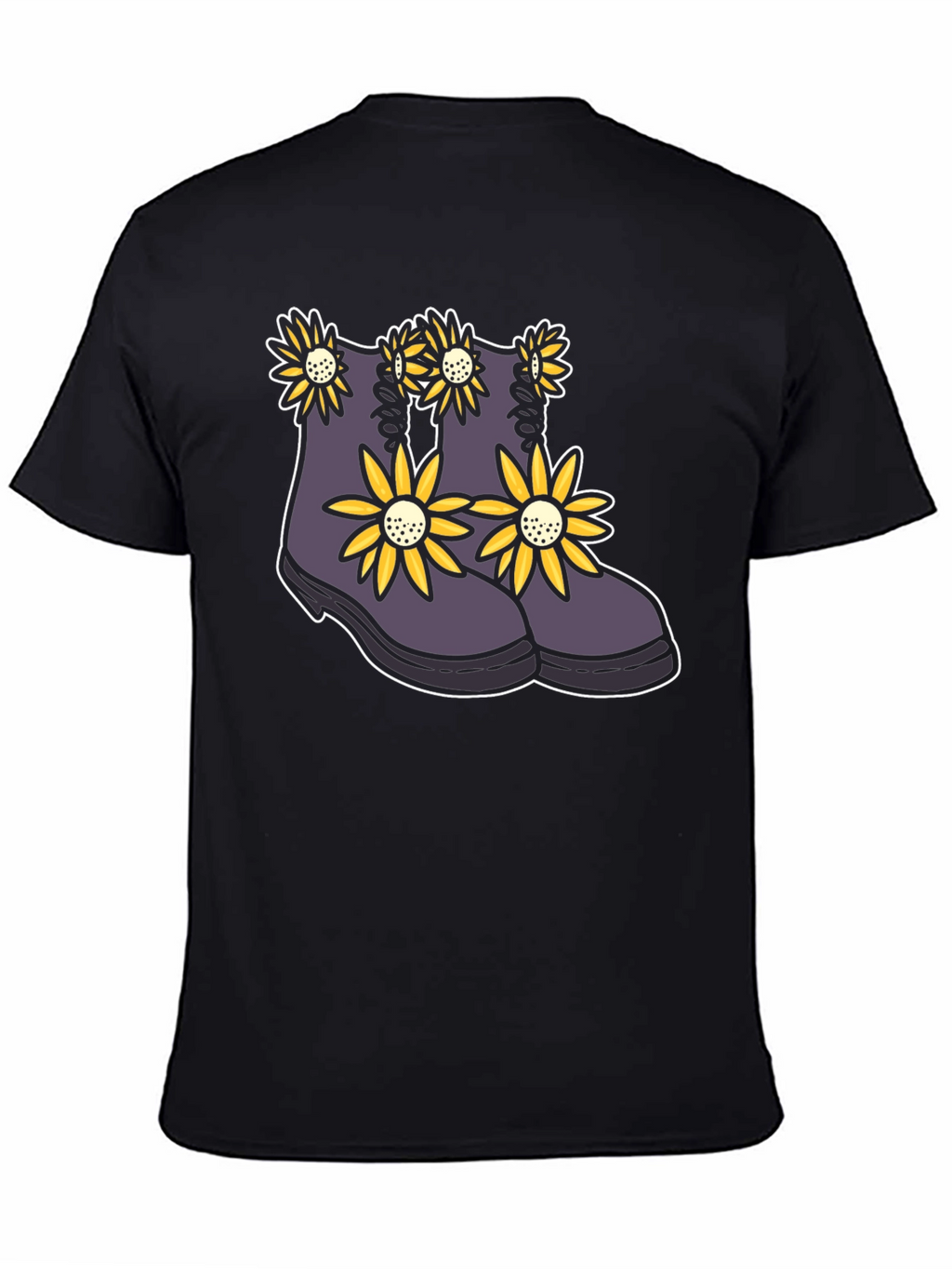 Floral Boots Graphic Tee - Stylish Unisex T-Shirt