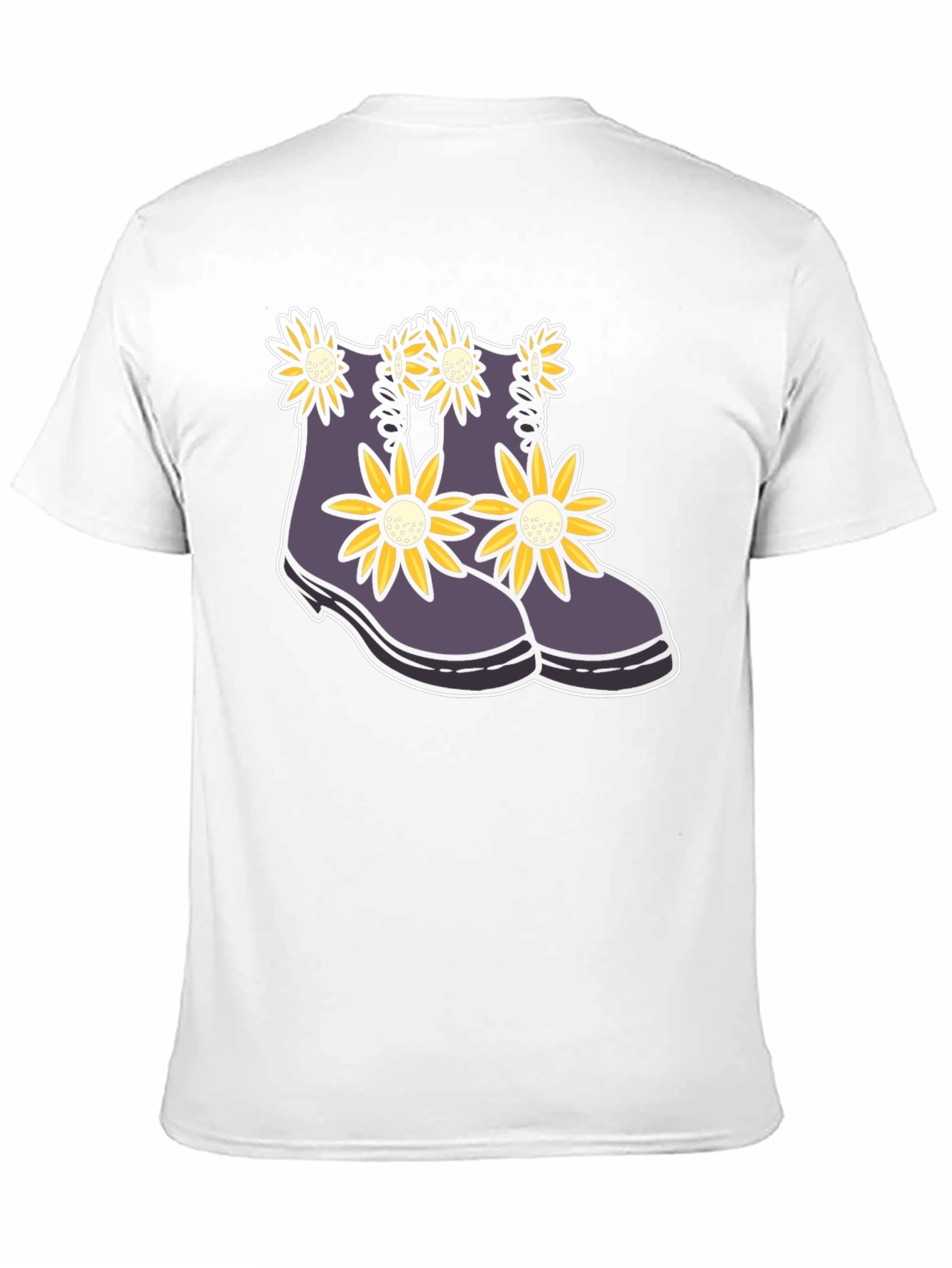 Floral Boots Graphic Tee - Stylish Unisex T-Shirt