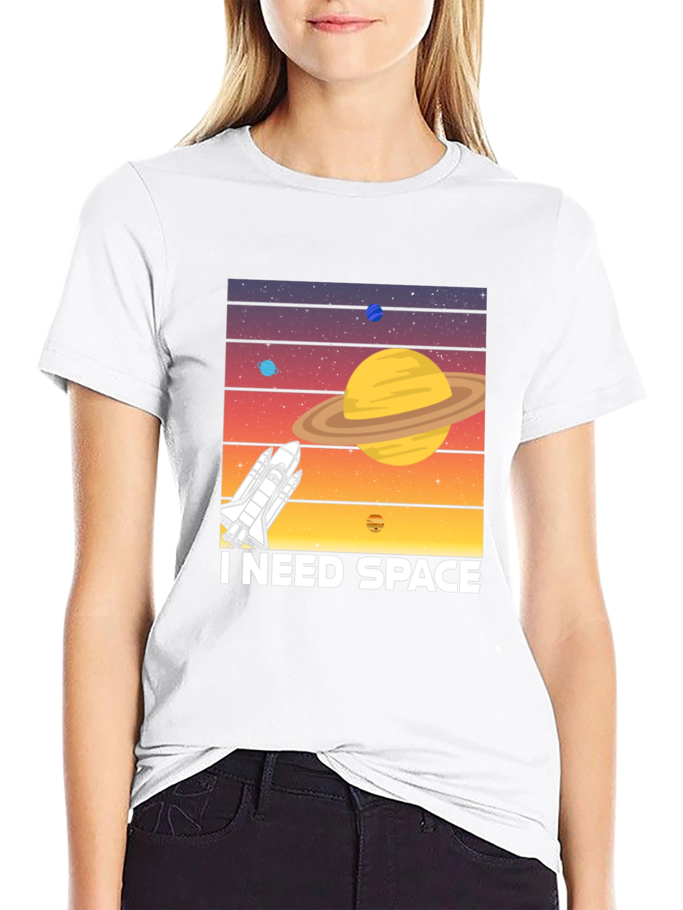 I Need Space T-Shirt - Space Shuttle Planet Design
