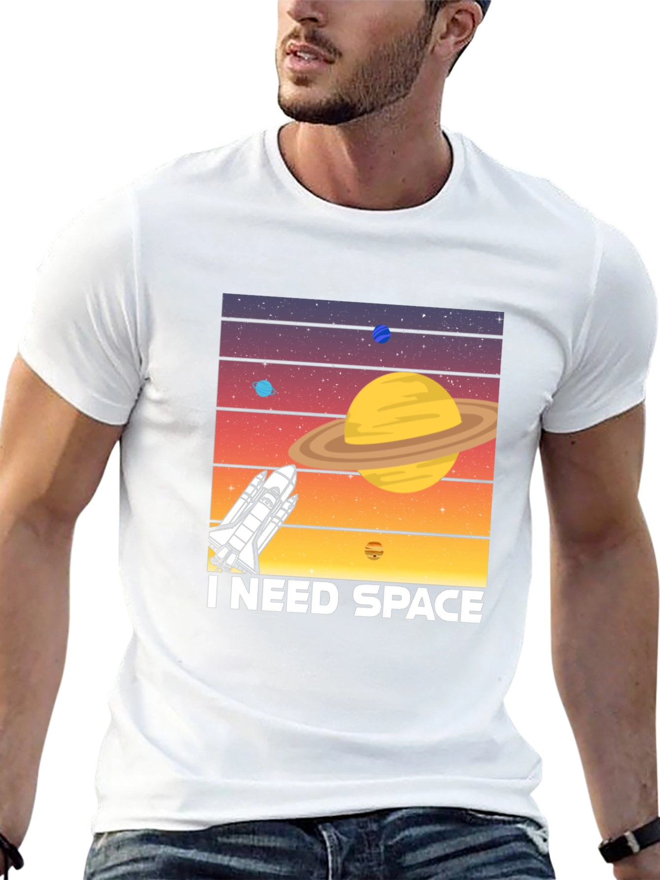 I Need Space T-Shirt - Space Shuttle Planet Design