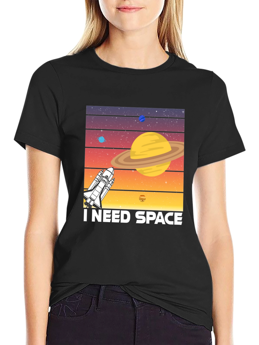 I Need Space T-Shirt - Space Shuttle Planet Design