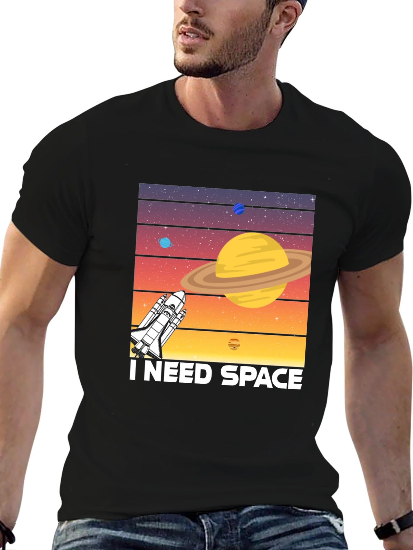 I Need Space T-Shirt - Space Shuttle Planet Design