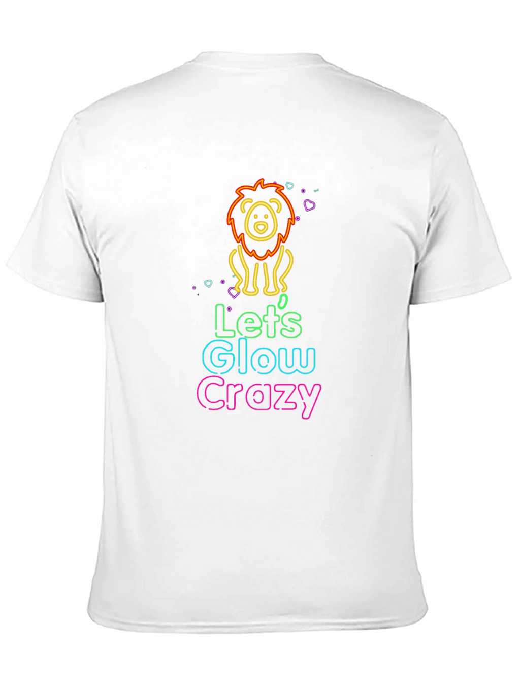 Glow Crazy Lion Graphic Tee - Black