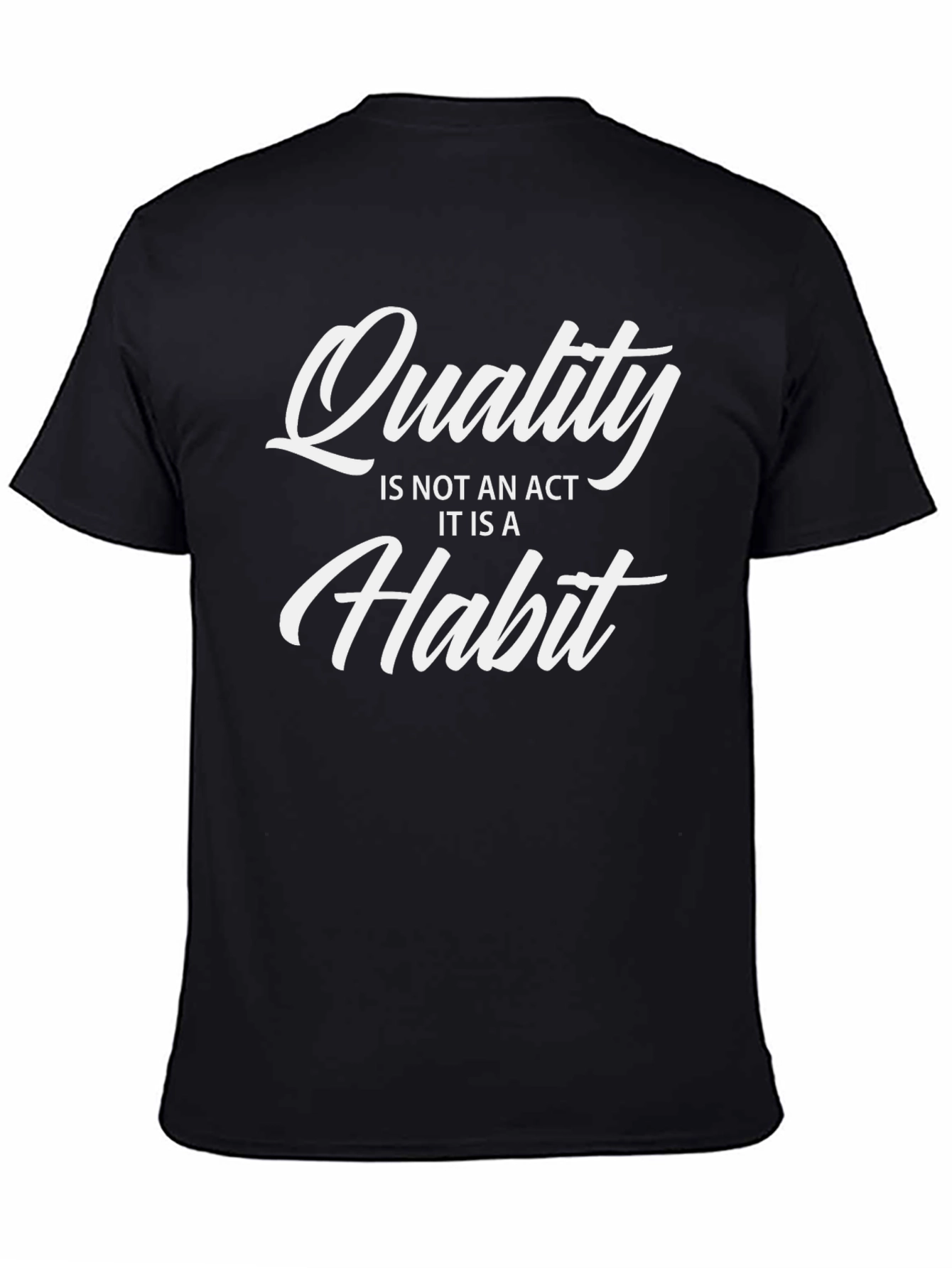 Quality Habit Graphic Tee - Black Cotton Casual Shirt