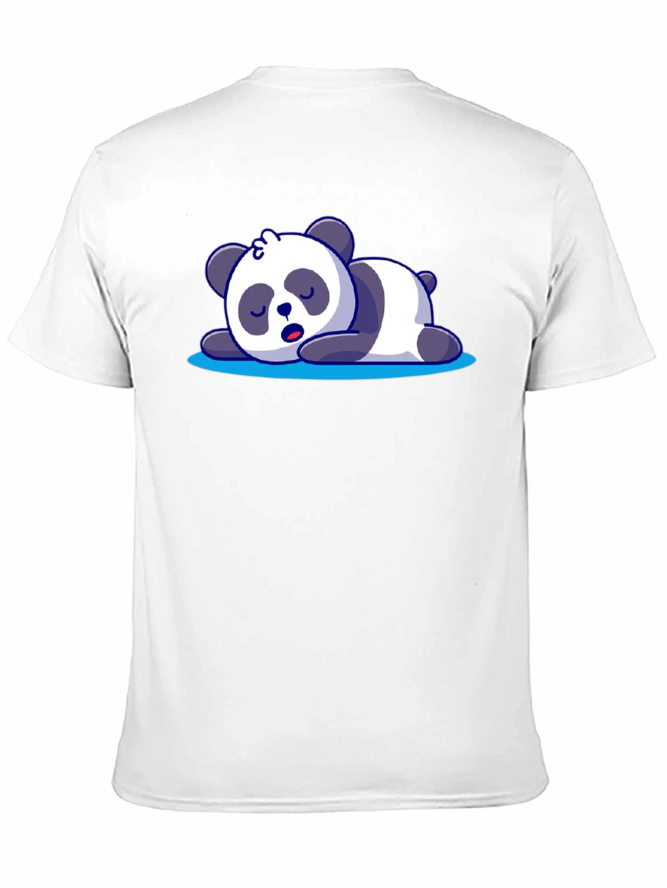 Cute Sleeping Panda Graphic Tee - Black