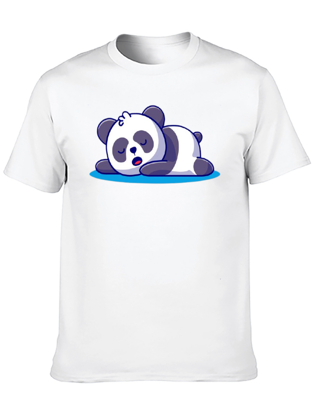 Cute Sleeping Panda Graphic Tee - Black
