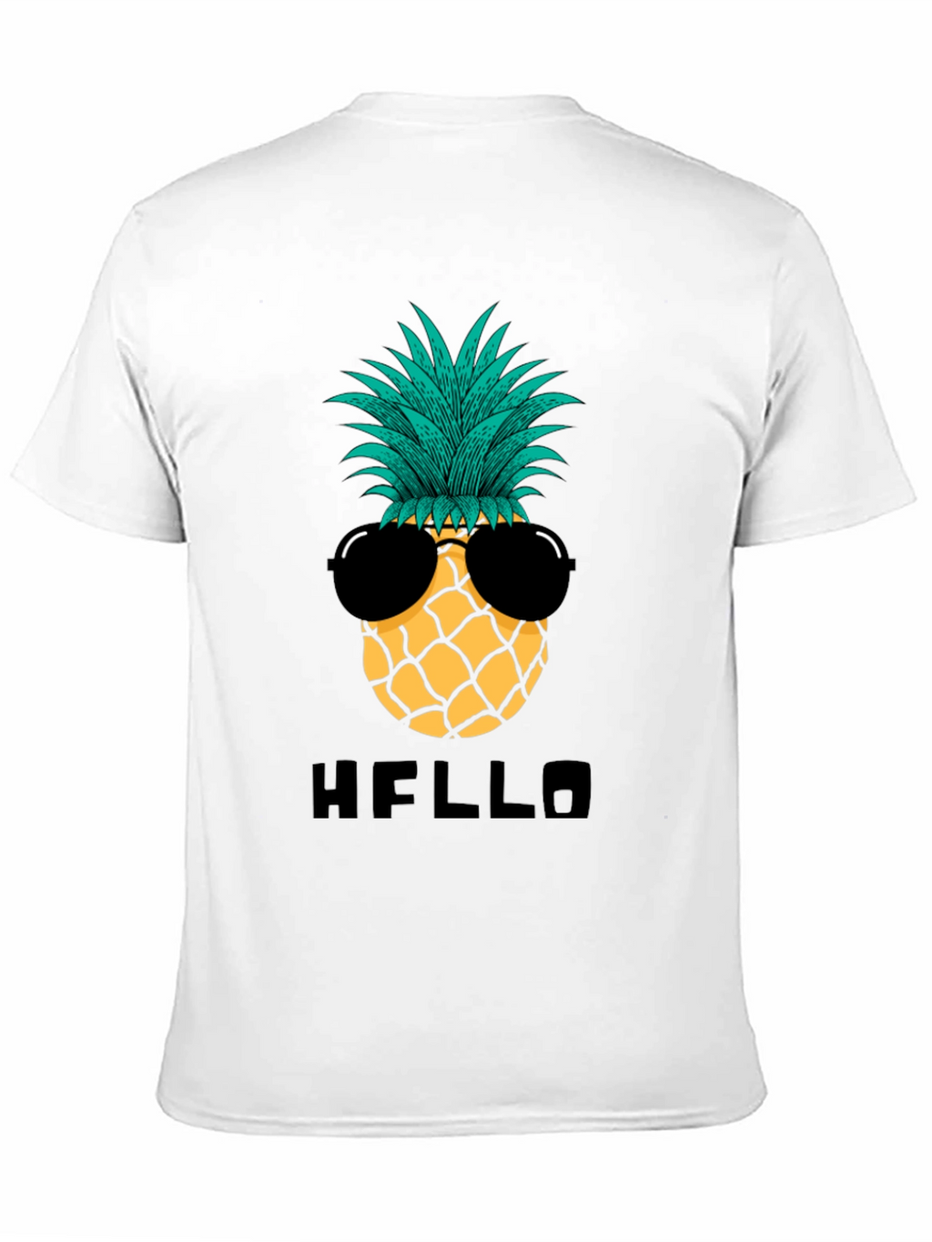Cool Pineapple Graphic Tee - Black Cotton Shirt