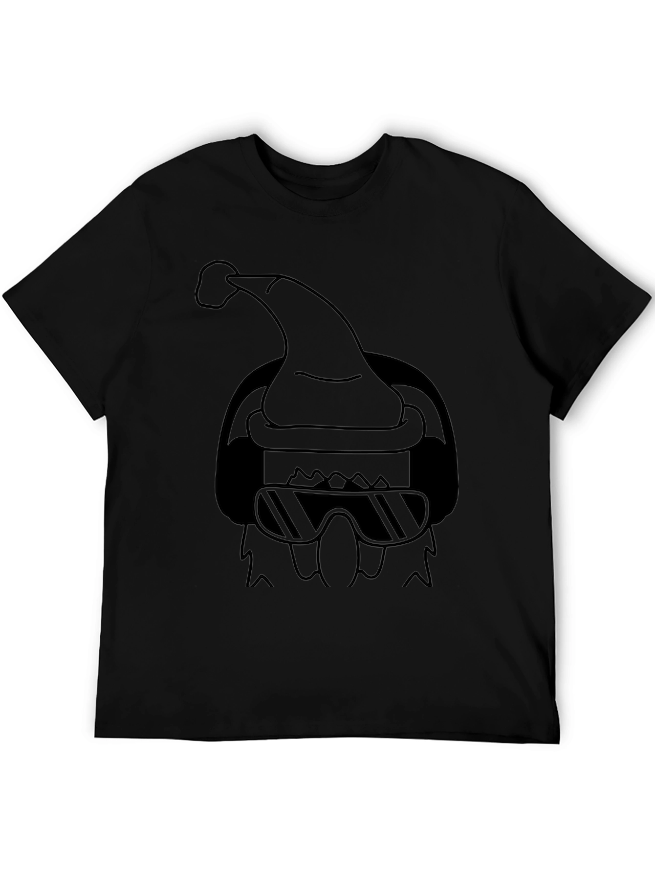 Cool Santa Graphic Tee - Black