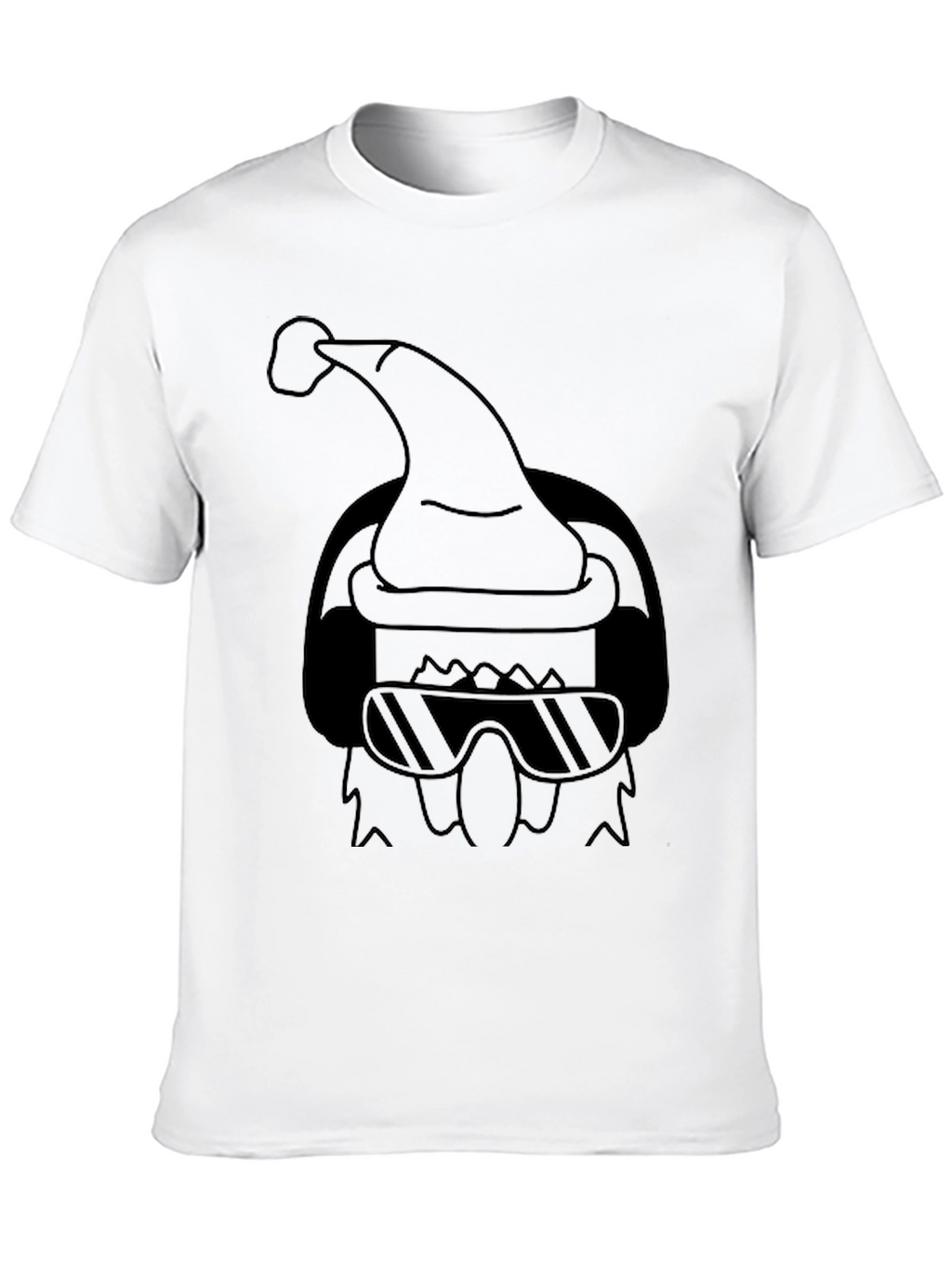 Cool Santa Graphic Tee - Black