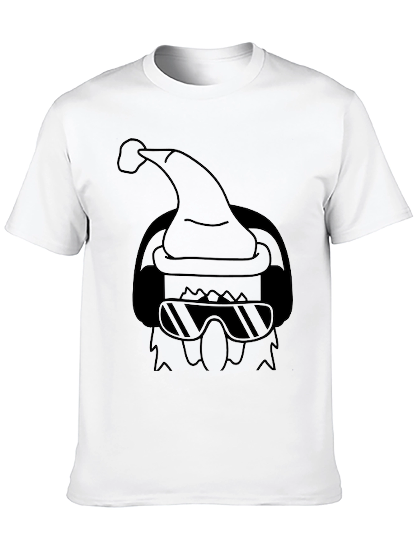 Cool Santa Graphic Tee - Black