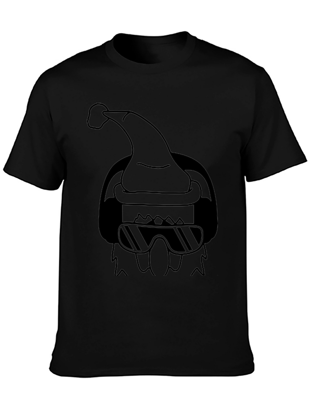 Cool Santa Graphic Tee - Black