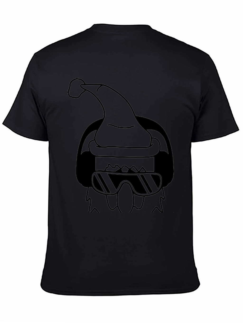 Cool Santa Graphic Tee - Black