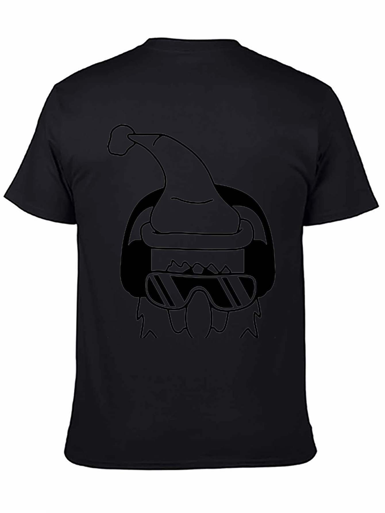Cool Santa Graphic Tee - Black